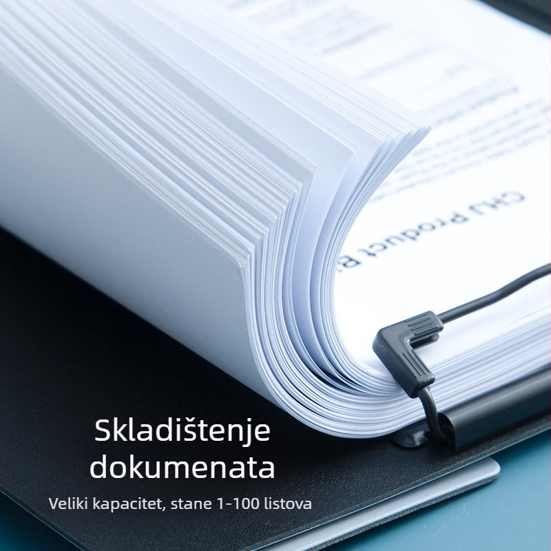 A4 plastična mapa za dokumente s čvrstim klipom i pločom za pisanje