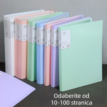 Prozirni A4 fascikl s 40 džepova za dokumente, ispite i glazbene partiture