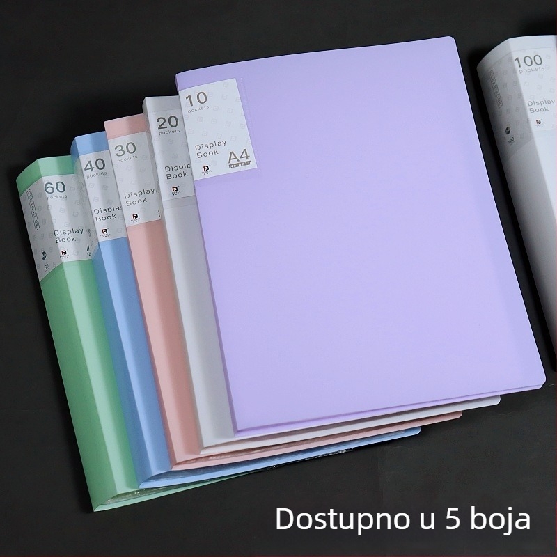 Prozirni A4 fascikl s 40 džepova za dokumente, ispite i glazbene partiture