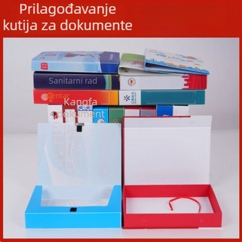 Prilagođena kutija za datoteke s bojnom tiskom i naslovnicom za izgradnju stranke, PP plastika ili kožne mogućnosti, A4
