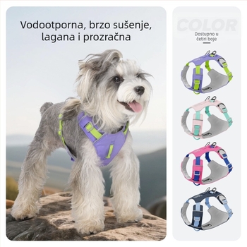Lagani pasji harnes, višenamjenski, vodootporan, brzo suši, kompatibilan s lokatorom, reflektirajući, za vanjsku upotrebu