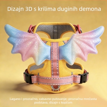 Prsluk za mačke i pse s 3D krilima i povodcem