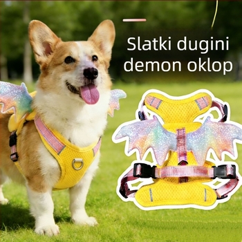 Prsluk za mačke i pse s 3D krilima i povodcem