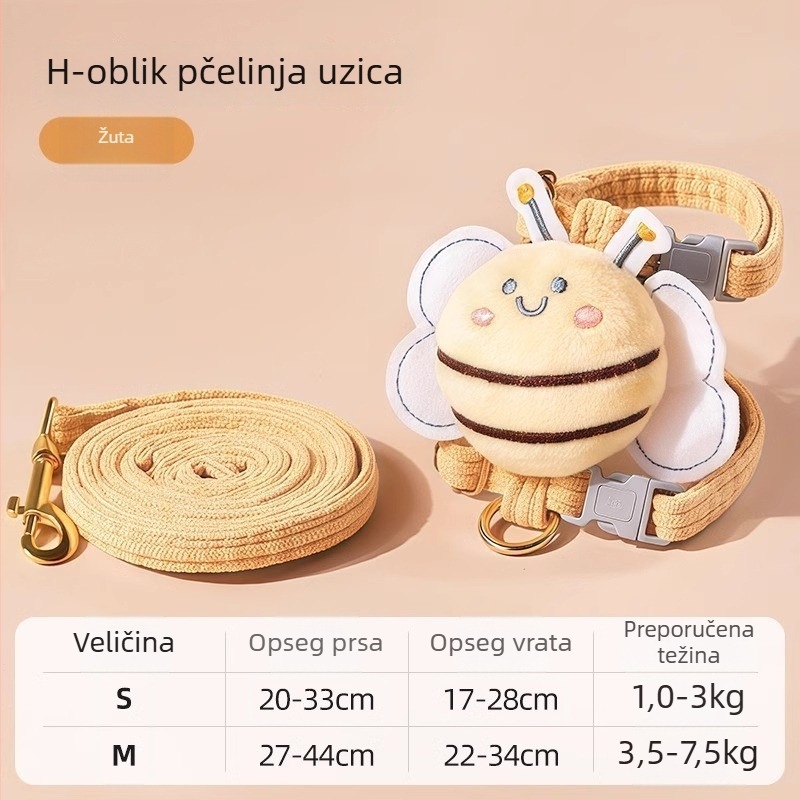 Prsluk za mačke i pse s 3D krilima i povodcem