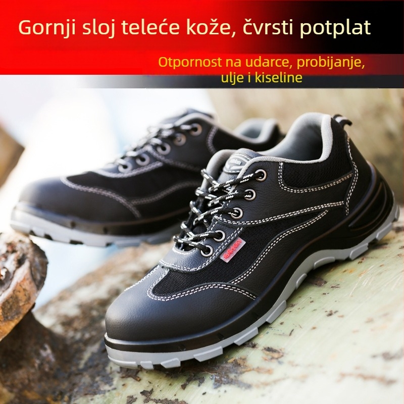 Izolirane zaštitne cipele sa čeličnim vrhom, zaštita od udara i probijanja, muške lagane prozračne sigurnosne cipele za gradilište, sva godišnja doba