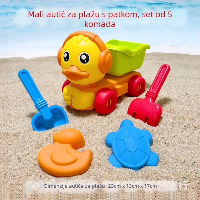Novi set igračaka za plažu za pijesak: kačica i pingvin – pijesak auto 688-114, igračka s pješčanim satom