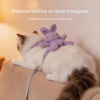 Hlačina s vestom za male pse (Pomeranski, Toy Poodle) – protiv bijega, za šetnju na otvorenom