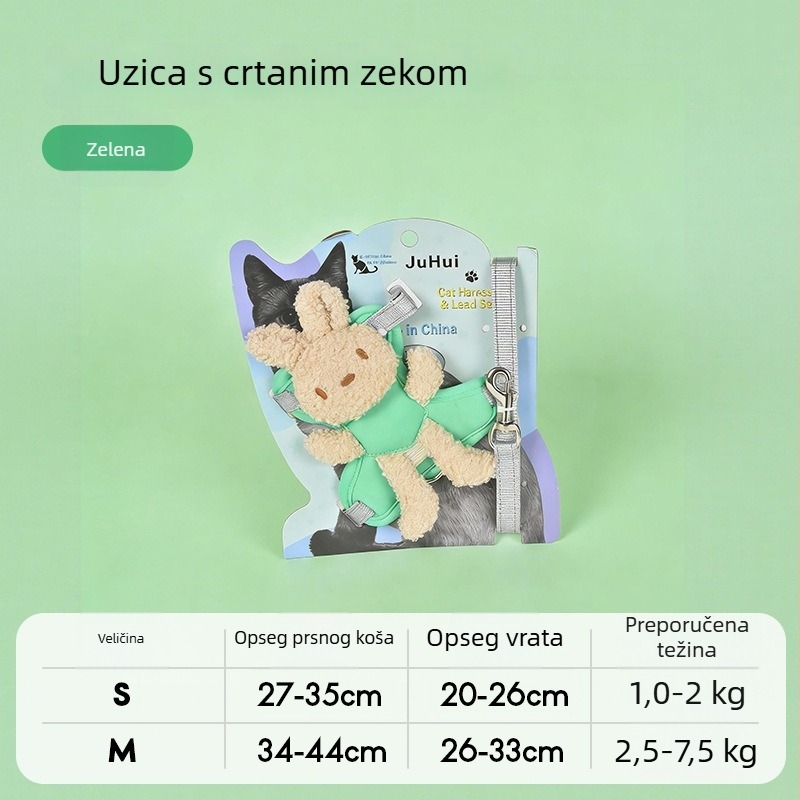 Hlačina s vestom za male pse (Pomeranski, Toy Poodle) – protiv bijega, za šetnju na otvorenom