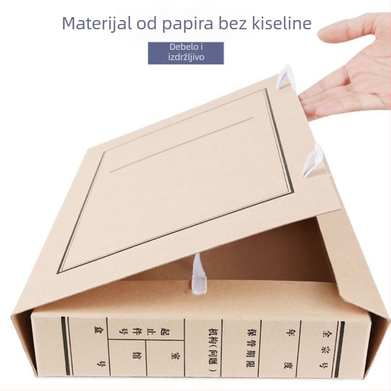 10 komada bez kiseline kutija za pohranu dokumenata, dimenzije 2 cm, 3 cm, 4 cm, 5 cm, 6 cm, 8 cm, 10 cm i 12 cm