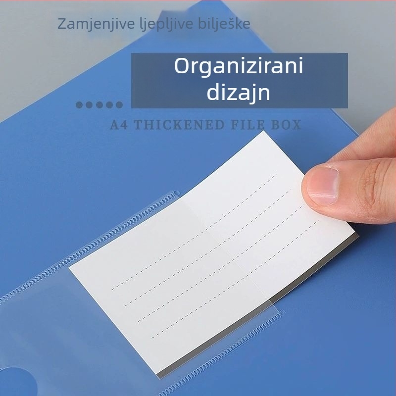 Fuguan A4 debeli sandučić za dokumente, PVC plastični folder za dokumente, kutija za pohranu za ured i učenike