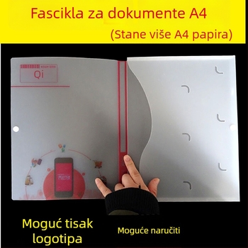 PP plastična kutija za dokumente, za uredske arhive, veličina A4