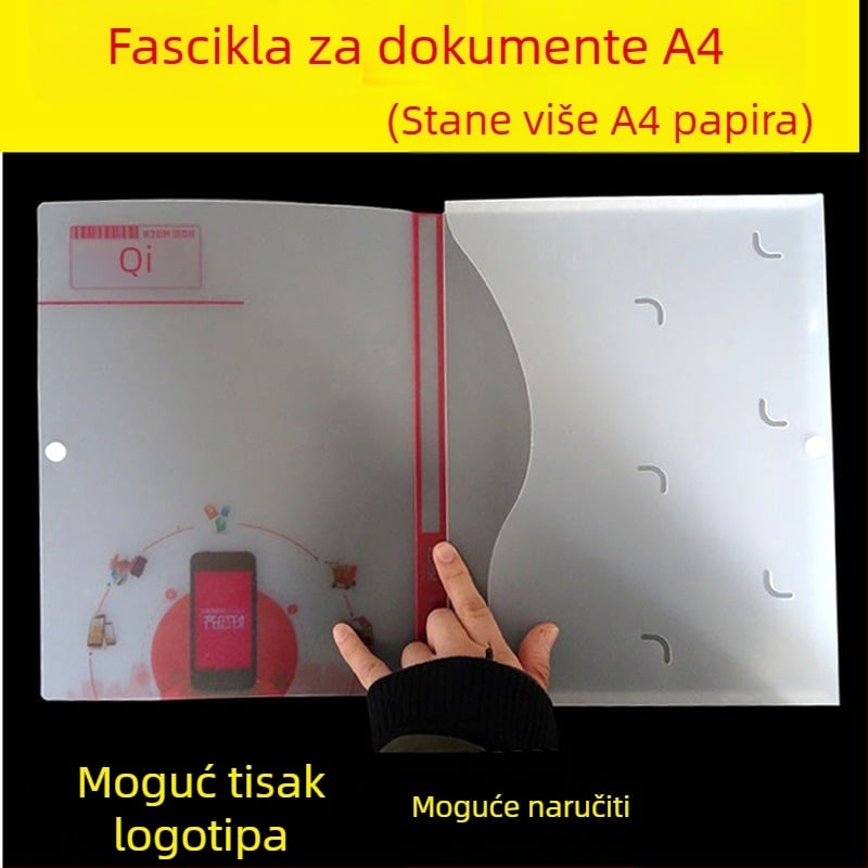 PP plastična kutija za dokumente, za uredske arhive, veličina A4