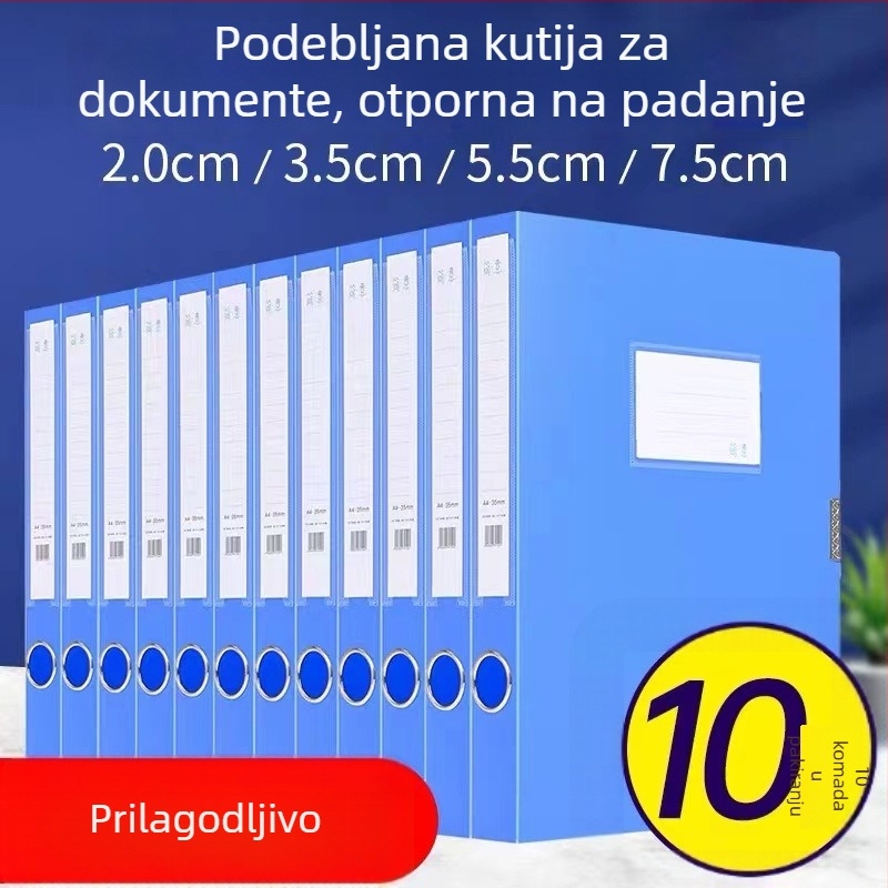 Plastična kutija za dokumente A4 s integriranim vertikalnim skladištenjem