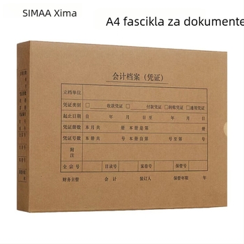 Westma A4 vodoravna kutija za potvrde HZ352 - Kraft papir, 600 g, kutija za arhivu računa (Veličina 305x220x50 mm)