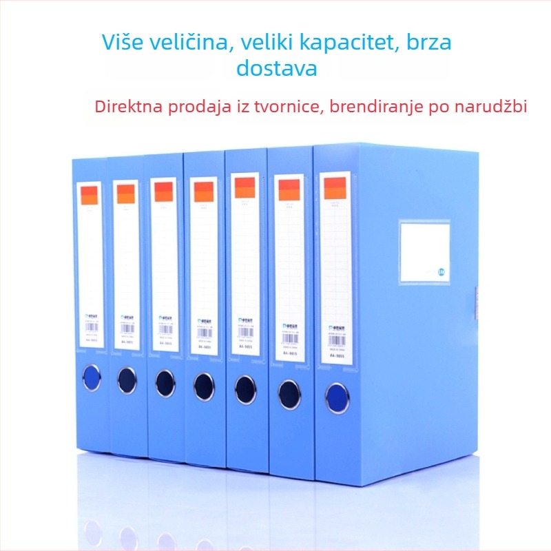 Debljena PP kutija za datoteke, A4 kutija za dokumente, plastični organizator pohrane, velik kapacitet