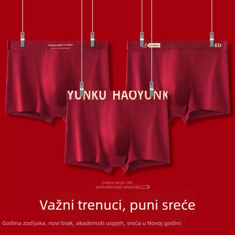 Muške pamučne bokserice, dišuće, za sve sezone, u poklon kutiji