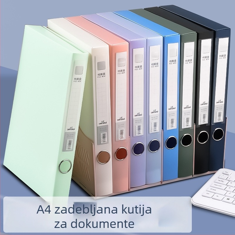 A4 plastična kutija za dokumente s folderom za dokumente, račune i financijske potvrde