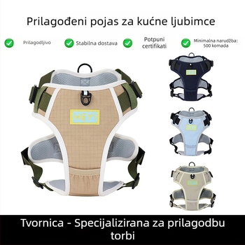 Višenamjenski ogrlica i harnes za srednje i velike pse, taktički povodac, mekan i udoban, otporan na bijeg, prilagodljiv
