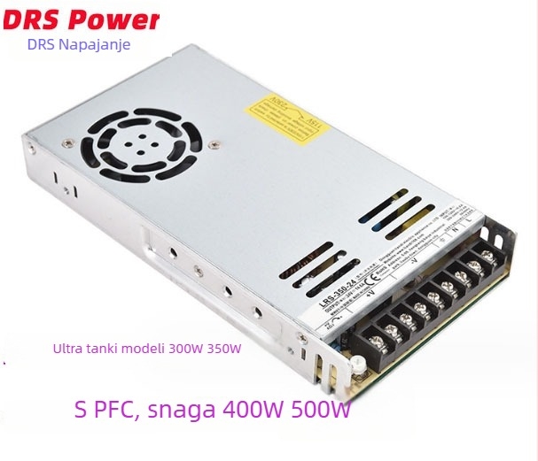 PFCLRS Switch-mode napajanje 350W – 24V, industrijski kontrolni izvor, izuzetno tanak model, ulaz AC110V, izlazi 24V/36V/48V, visoka snaga