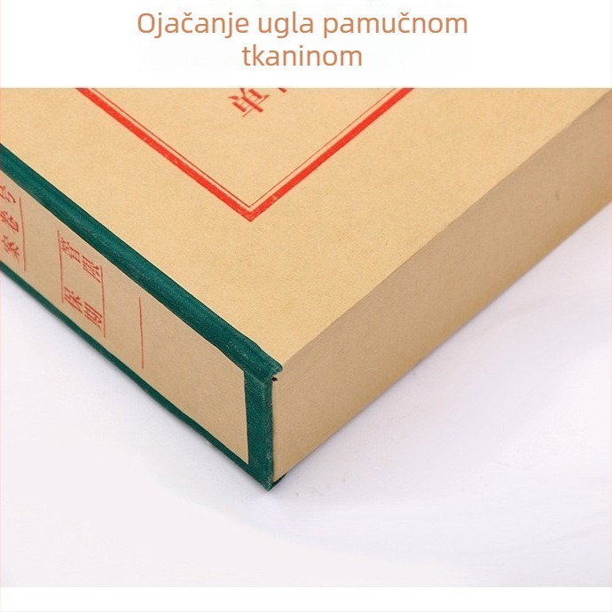 A4 kutija za dokumente od debelog kraft papira, otporna na vlagu i padove, dimenzije 31,5×22,5 cm, dubina 4–5 cm, 500 g