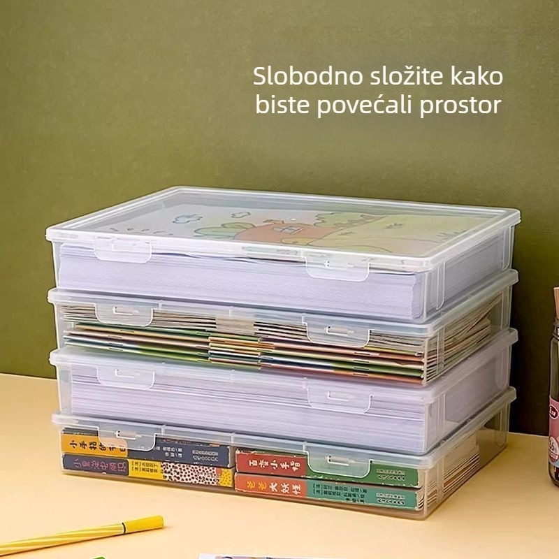 Plastična kutija za dokumente za kućnu upotrebu, skladištenje potvrda i važnih dokumenata, organizator kućne registracije, moderan minimalistički dizajn