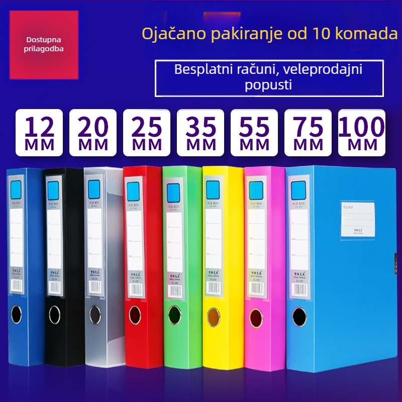 PVC kutija za A4 dokumente, dimenzije 236 x 315 x 20 mm, model 275, mogućnost prilagodbe uz tiskanje logotipa, marke Intelligence, debljina materijala 20 mm, stražnja širina 20 mm