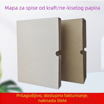 Prilagođena A4 fascikla za dokumente s praznim poklopcem i vanjskom kutijom od Kraft papira za knjige i arhive
