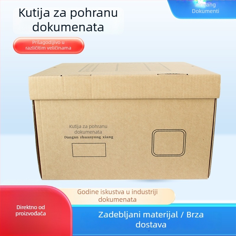 Kutija za arhive od kraft papira, velikog kapaciteta