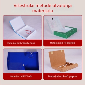 Uredska kutija za dokumente od kraft papira, boja print, arhivska kutija, A3/A4, bez kiseline