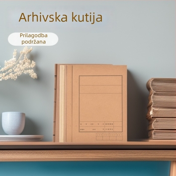 Prilagodljiva arhivska mapa od kraft papira s bezkiselinskim papirjem