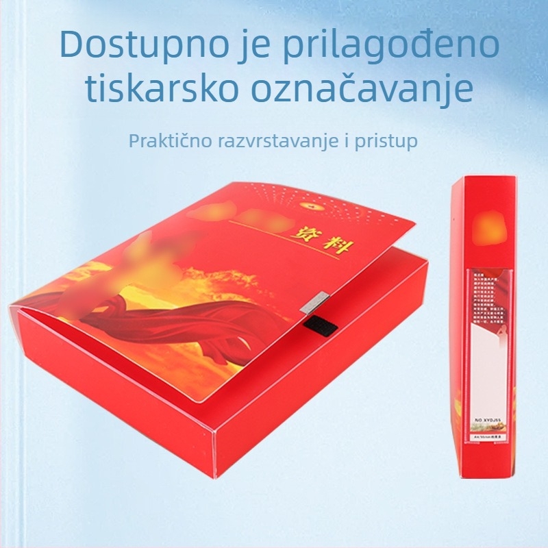 Arhivska kutija za izgradnju stranke, crveni karton, monolitno oblikovanje