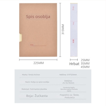 Plastična kutija za kadrovske dosije, A4 PP format