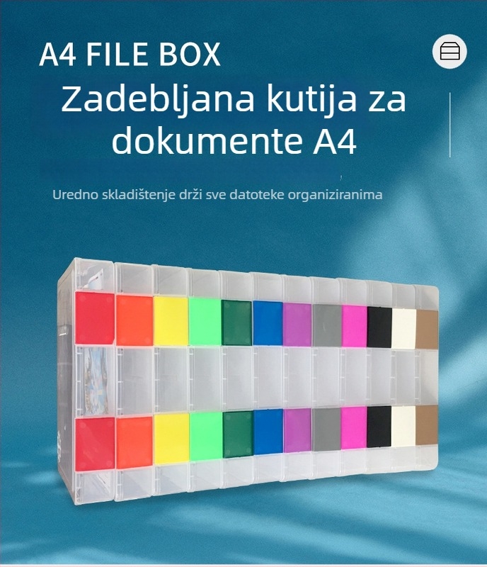 Prozirna plastična kutija za dosije A4/A5 – prenosni organizator dokumenata