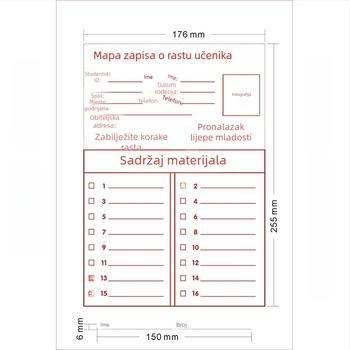 Torbe za dokumente od kraft papira s prilagođenim logom, veličina A4