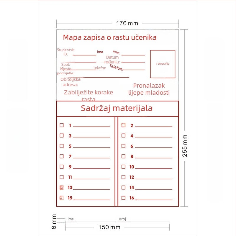 Torbe za dokumente od kraft papira s prilagođenim logom, veličina A4