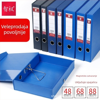 PVC kutija za arhive s klipom, A4 format, magnetski zatvarač, plastična kutija za pohranu dokumenata, uredski pribor