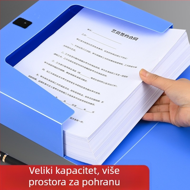 Debela A4 kutija za dokumente, plastična kutija za dokumente i račune, uredski organizator, izrađeno po mjeri
