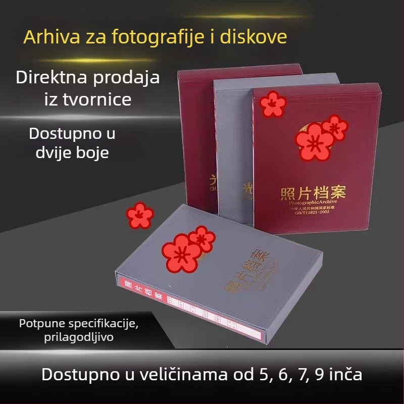 Kutija za pohranu fotografija i diskova, velike kapacitete, višerazinski organizator za ured