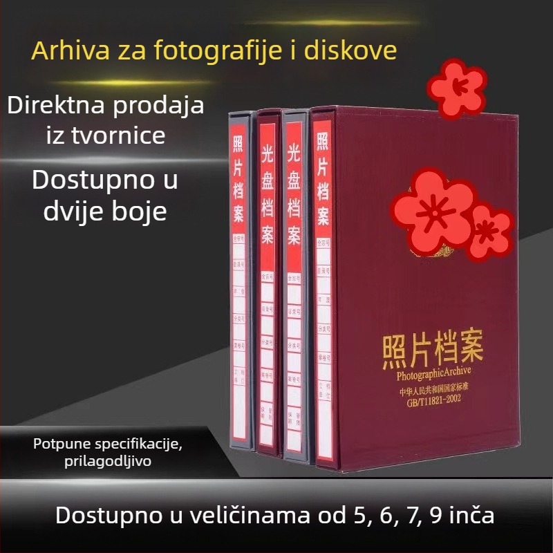 Kutija za pohranu fotografija i diskova, velike kapacitete, višerazinski organizator za ured