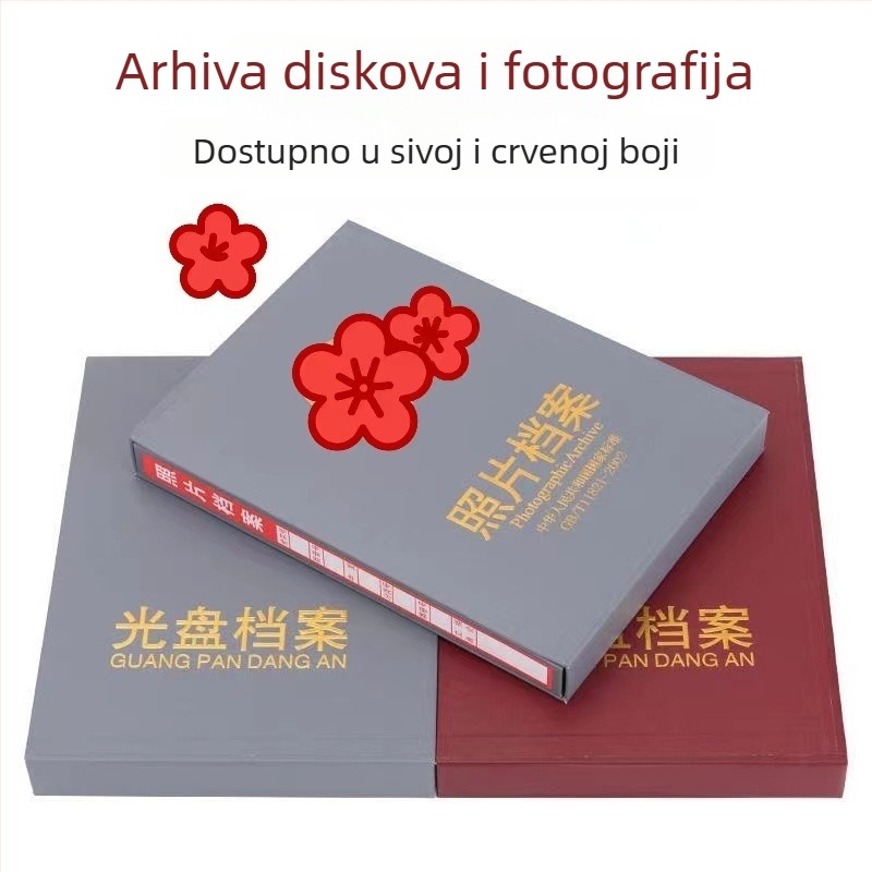 Kutija za pohranu fotografija i diskova, velike kapacitete, višerazinski organizator za ured
