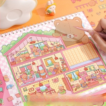 Veliki set naljepnica za pejzaže s mini scenama – ručno izrađeni DIY pribor za bilježnicu