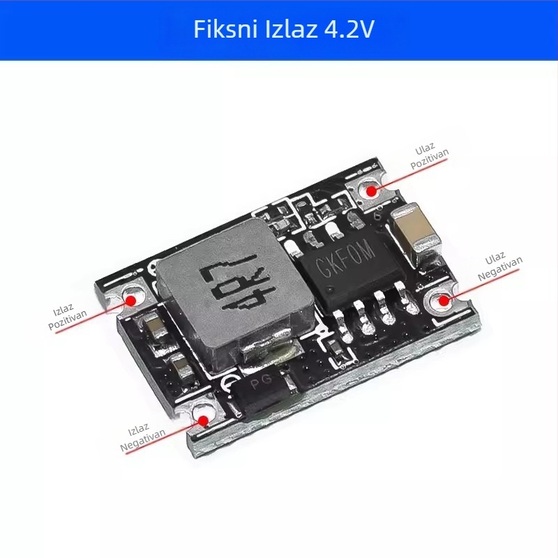 DC-DC mini modul za napajanje vozila, ulaz 6–30V, izlazi 3.3/4.2/5/9/12V, 3A