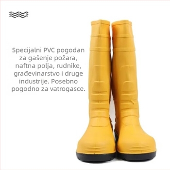 Lyle SL-2-19 Vatrogasne PVC čizme s kemijskom zaštitom, visina 39 cm, otporne na udarce i perforaciju, otporne na kiseline i baze