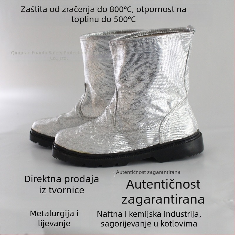 Visokotemperaturne zaštitne cipele s izolacijom od aluminijske folije, vatrootporne za industrijsku upotrebu