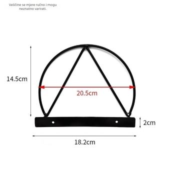 Geometrijski metalni držač za časopise, zidni dekor, crno-bijeli ili zlatni