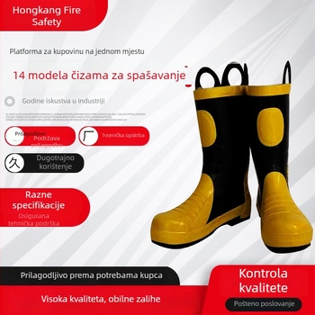3C potvrđene cipele za obuku vatrogasaca, zaštita od vatre, toplinska izolacija, gumene zaštitne čizme, 14 tipova borbenih čizama