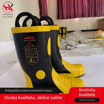 3C potvrđene cipele za obuku vatrogasaca, zaštita od vatre, toplinska izolacija, gumene zaštitne čizme, 14 tipova borbenih čizama