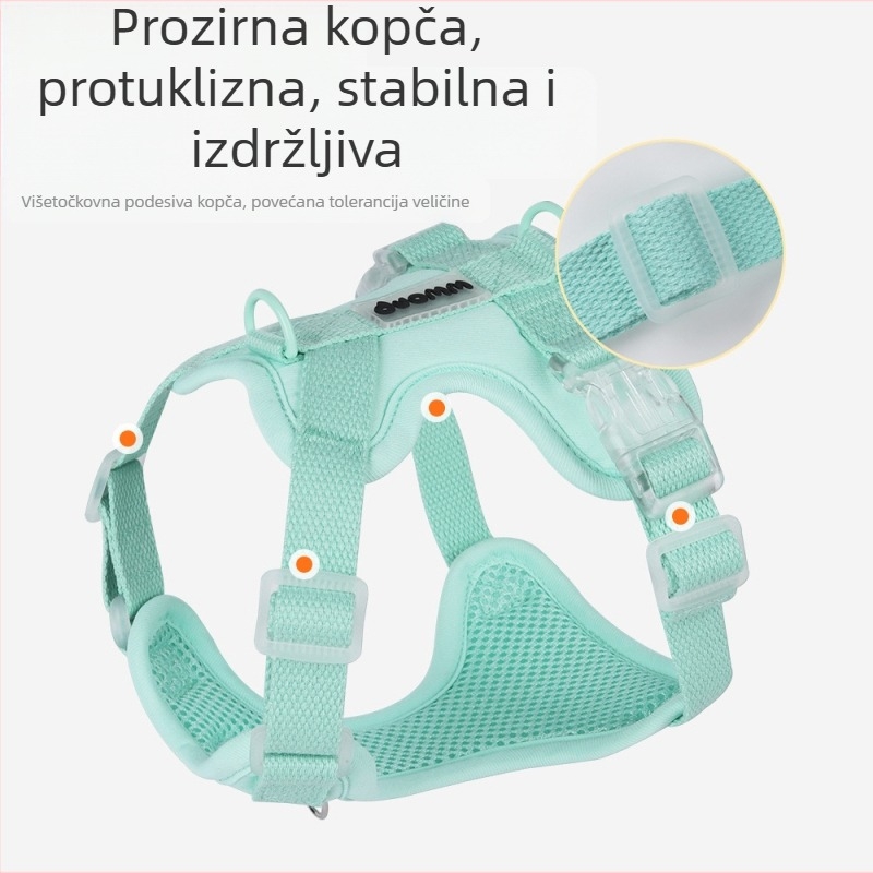 Prozračni hám u obliku veste za male pse – sprječava izlazak, za šetnje na otvorenom
