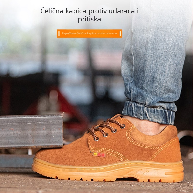 Ljetne cipele za zaštitu s čeličnom špicom, otporne na probijanje i habanje, protuklizne, prozračne, vodootporne, unisex radne cipele