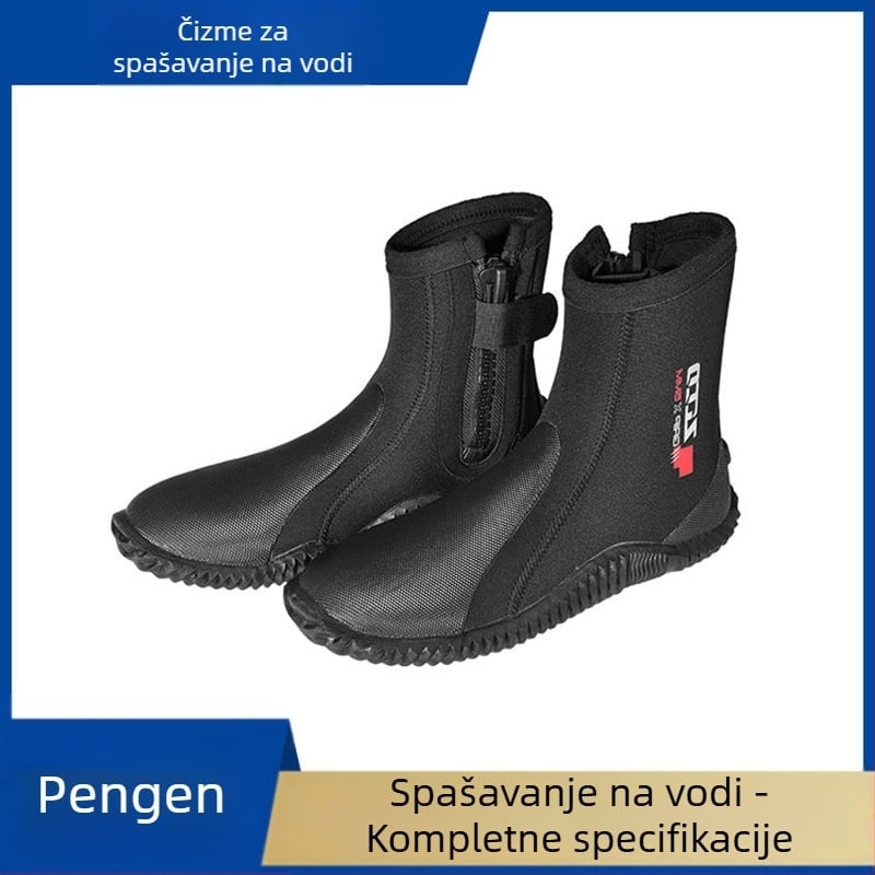Vatrogasne čizme za spašavanje na vodi, visoke, od neoprena